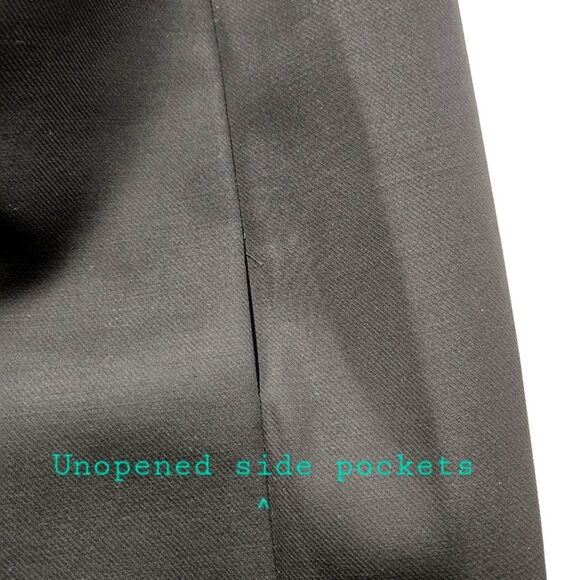 Alexander McQueen 2007 Vintage Black Wool Blend Tuxedo Style Long Coat Dress - Picture 12 of 16